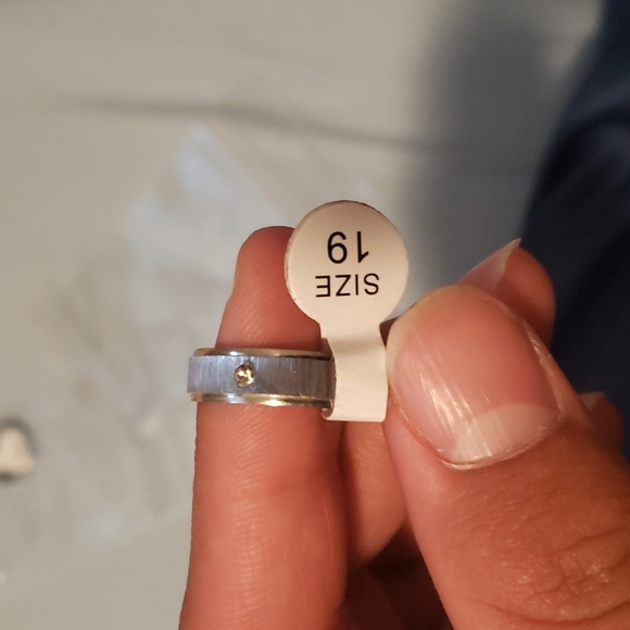 3 for 39 INOX Stainless Steel Unisex Diamond Ring - Picture 2 of 3